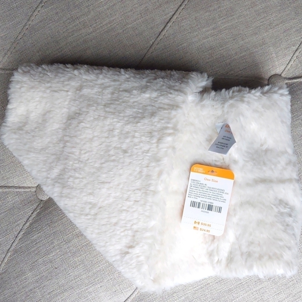 Gymboree Toddler Girls Cozy Faux Fur Scarf - white - one size
